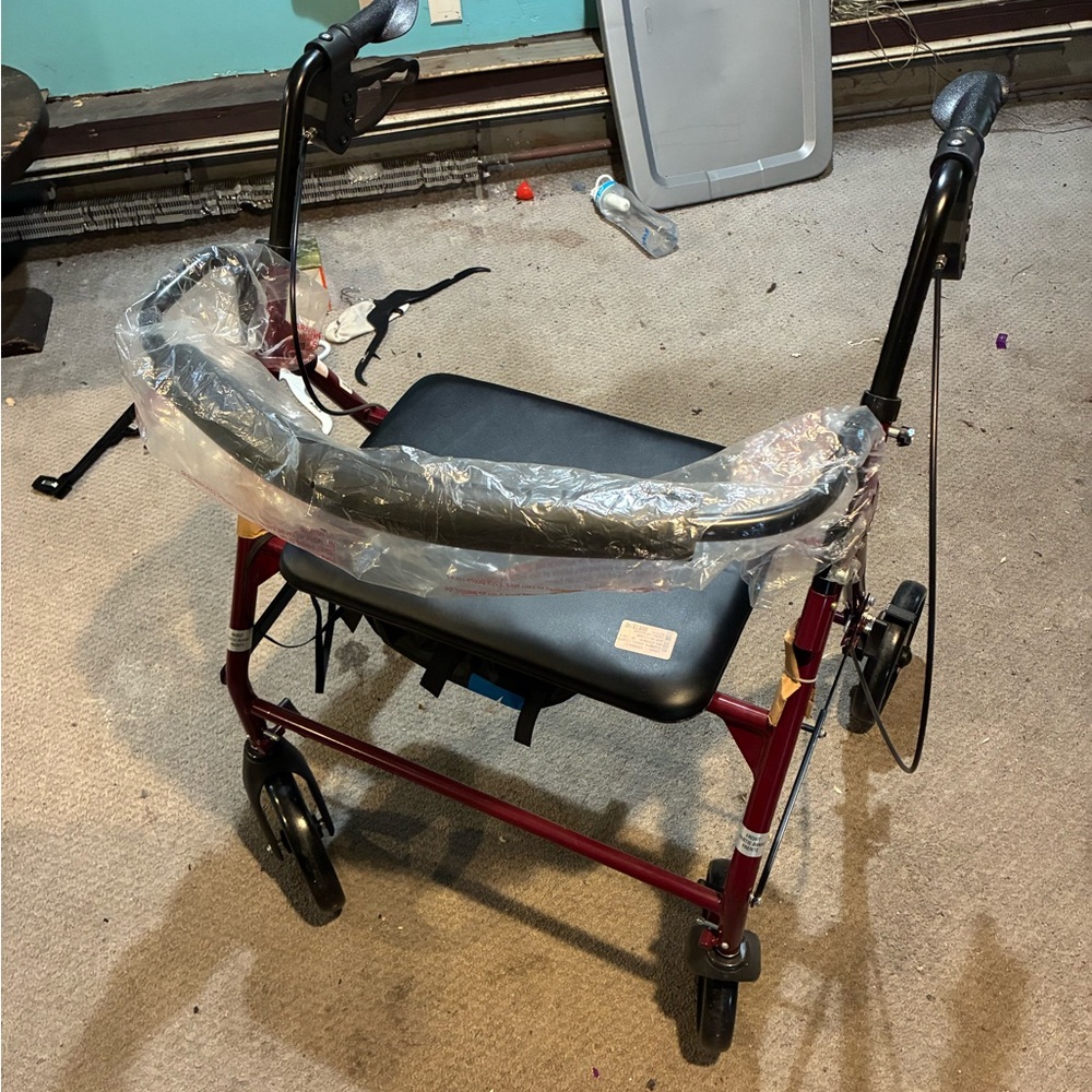 Red Walker with Black Seat